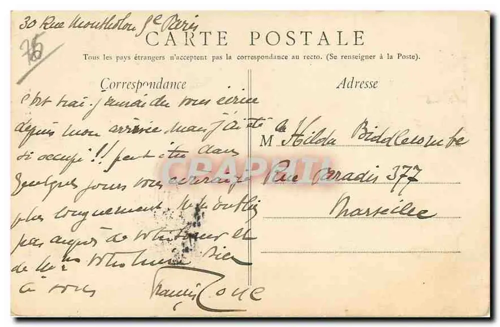 Paris — A Igreja de São Lourenço — Edição R. L., Paris - Verso