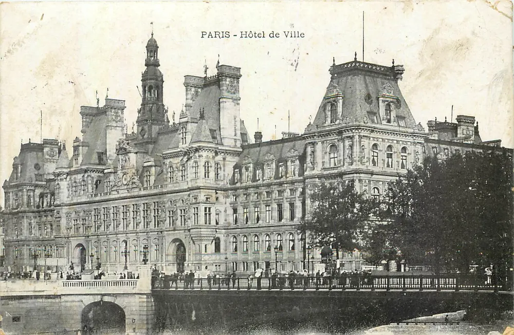 Paris - Hotel de Ville — vista panorâmica — editor não identificado - Frente