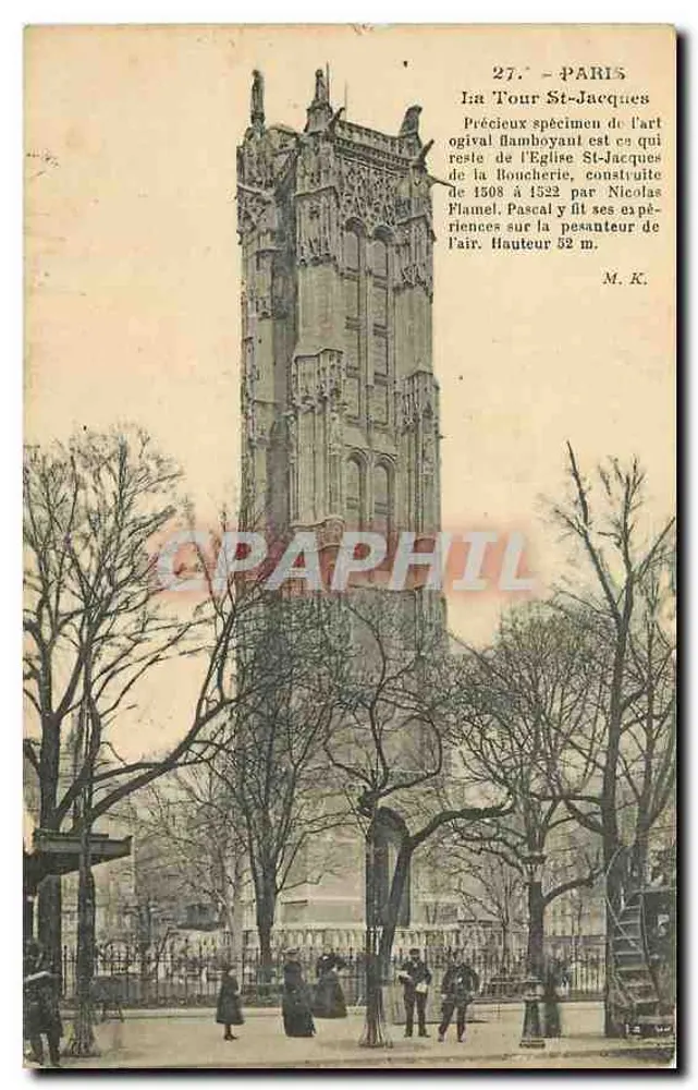 Paris — A Torre Saint-Jacques — M. K. - Frente