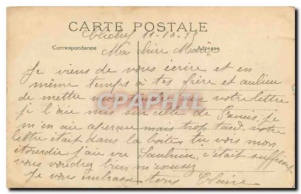 Paris — A Torre Saint-Jacques — M. K. - Verso