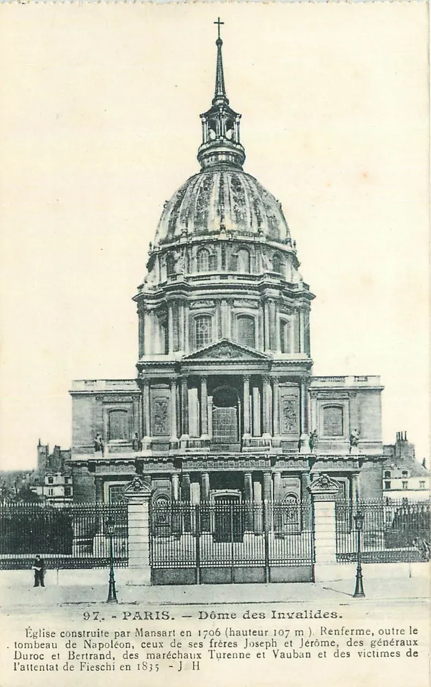 Dôme dos Invalides — Paris — Editor L. Boitson - Frente