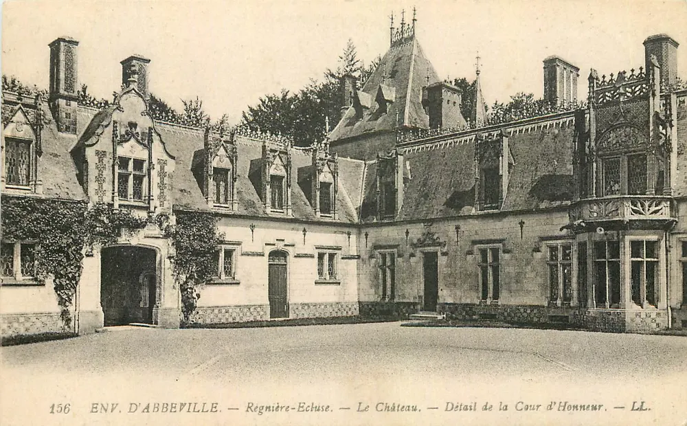 Regnière-Ecluse — Das Schloss — Detail der Ehrenhof — LL. — N° 156 - Vorderseite
