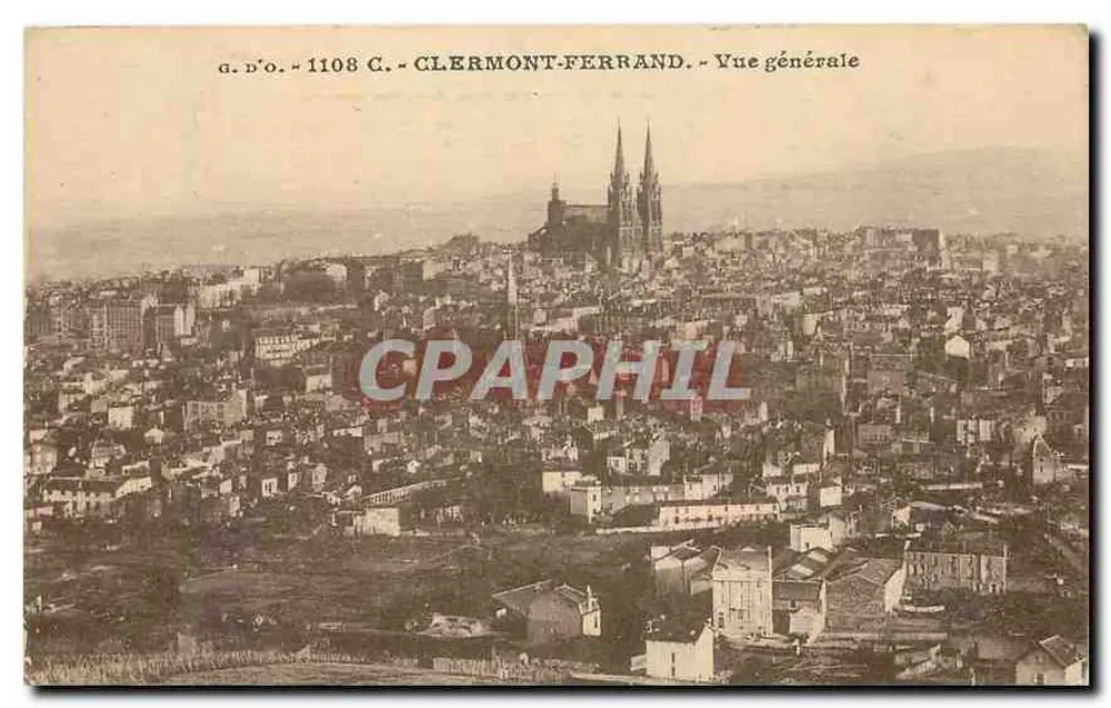 Clermont-Ferrand — Vista geral — g.d.o. - 1108 C. - Frente