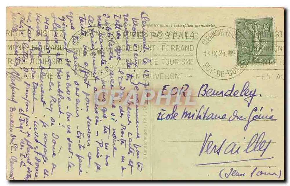 Clermont-Ferrand — Vista geral — g.d.o. - 1108 C. - Verso