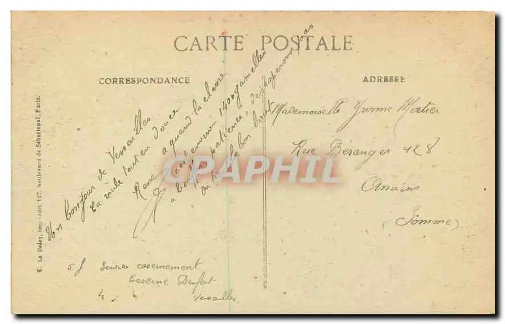 Versalhes — O Grande Trianon — Editor: B.D. n° 12 - Verso