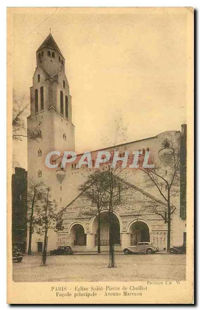 Paris - Kirche Saint-Pierre de Chaillot - Hauptfassade - Avenue Marceau — Édition Ch W - Vorderseite