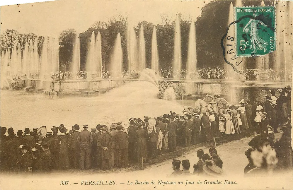 Versailles — Der Bassin des Neptun an einem Tag der großen Wasser — Mine Moreau, n°337 - Vorderseite