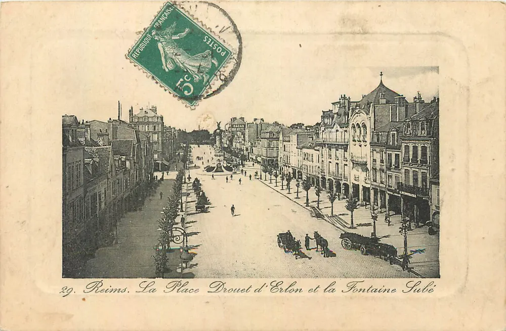 Reims. Die Place Drouet d'Erlon und die Fontaine Subé — Verlag nicht sichtbar, Seriennummer 29 - Vorderseite