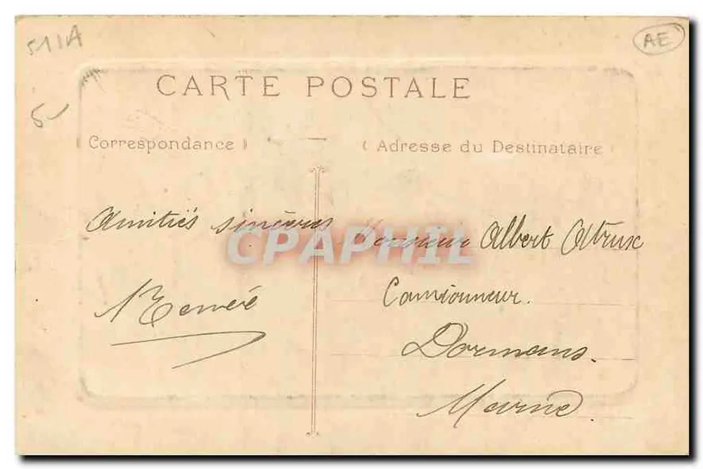 Reims. Die Place Drouet d'Erlon und die Fontaine Subé — Verlag nicht sichtbar, Seriennummer 29 - Rückseite