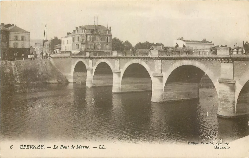 ÉPERNAY — O Ponte do Marne — Edição Péroche, Épernay, SELECTA - Frente