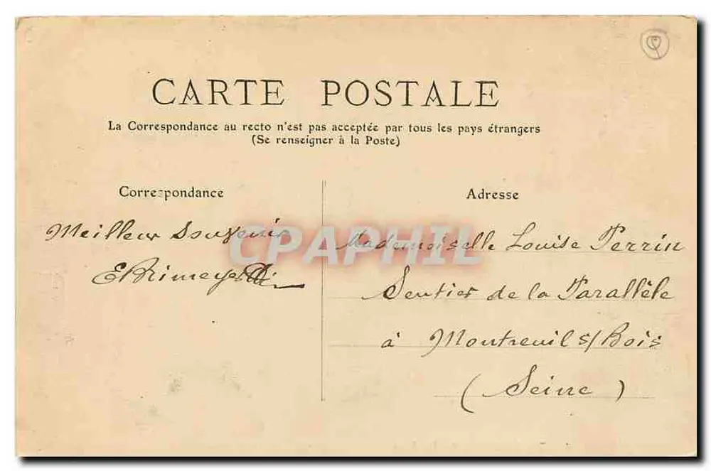 ÉPERNAY - A Vista do Jardim — Fototipia A. Rep & Filbet em Château-Thierry - Verso