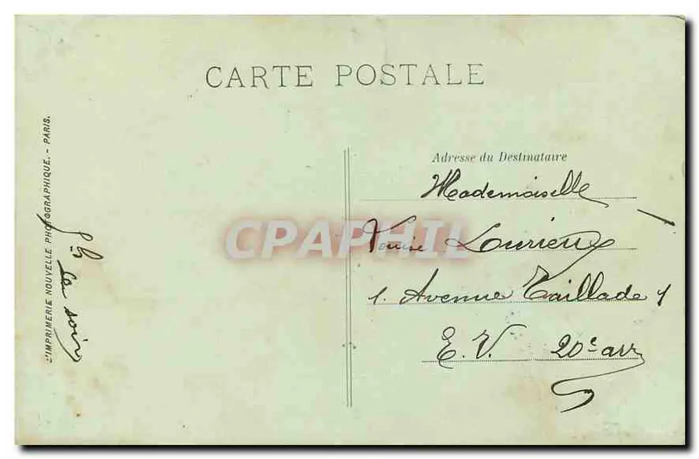 Paris — A Entrada do Parc Monceau — LL. - Verso