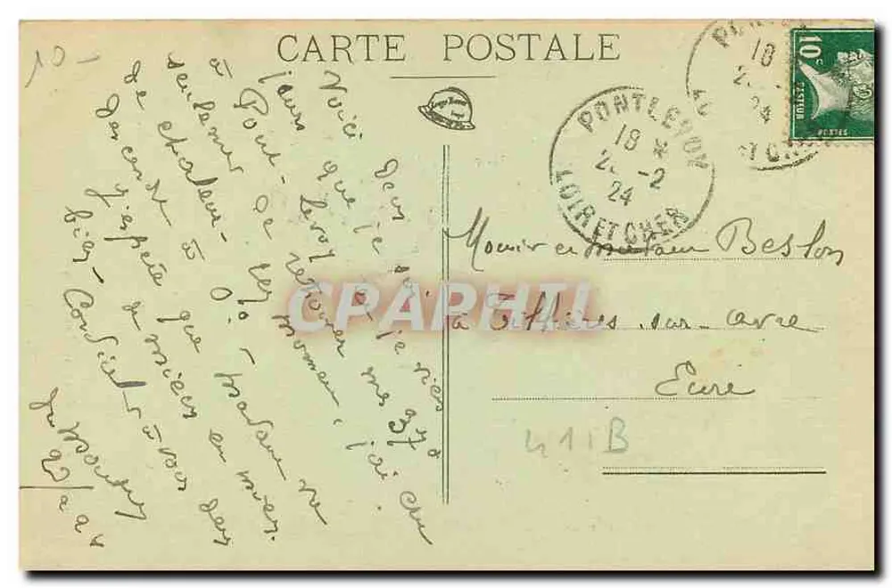Pont-Levoy — O Colégio - A Torre — Cliché e edição Clergeau, Pont-Levoy - Verso