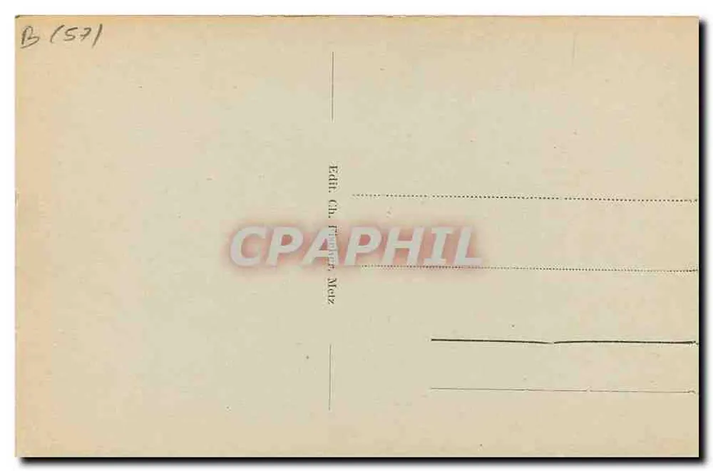 Metz - O Quartel-General — editor Ch. Fritzer, Metz - Verso
