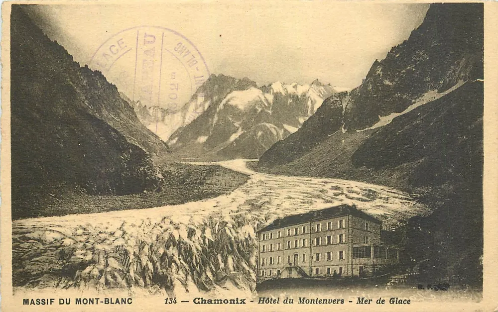 Mont-Blanc-Massiv — Mer de Glace-Gletscher — Hôtel du Montenvers — Chamonix — n°134 - Vorderseite