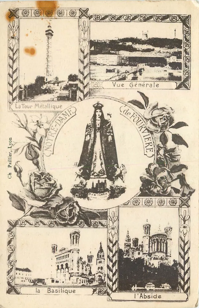 Nossa Senhora de Fourvière — Lyon — Ch. Paillier, número de série não visível - Frente