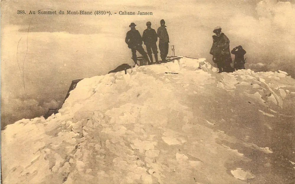 No Cume do Monte Branco (4810m) — Cabana Jansen — L. Faurz, Editor, Annemasse (Alta Saboia) - Frente