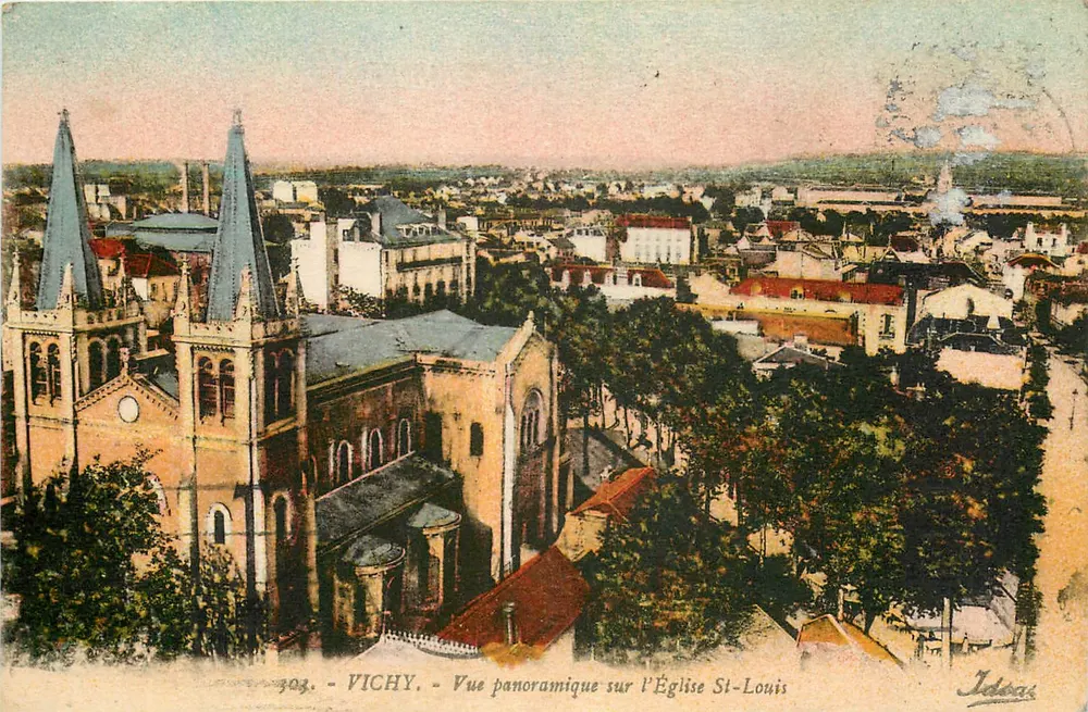 Vichy — Panoramablick auf die Kirche St-Louis — Idéaux - Vorderseite