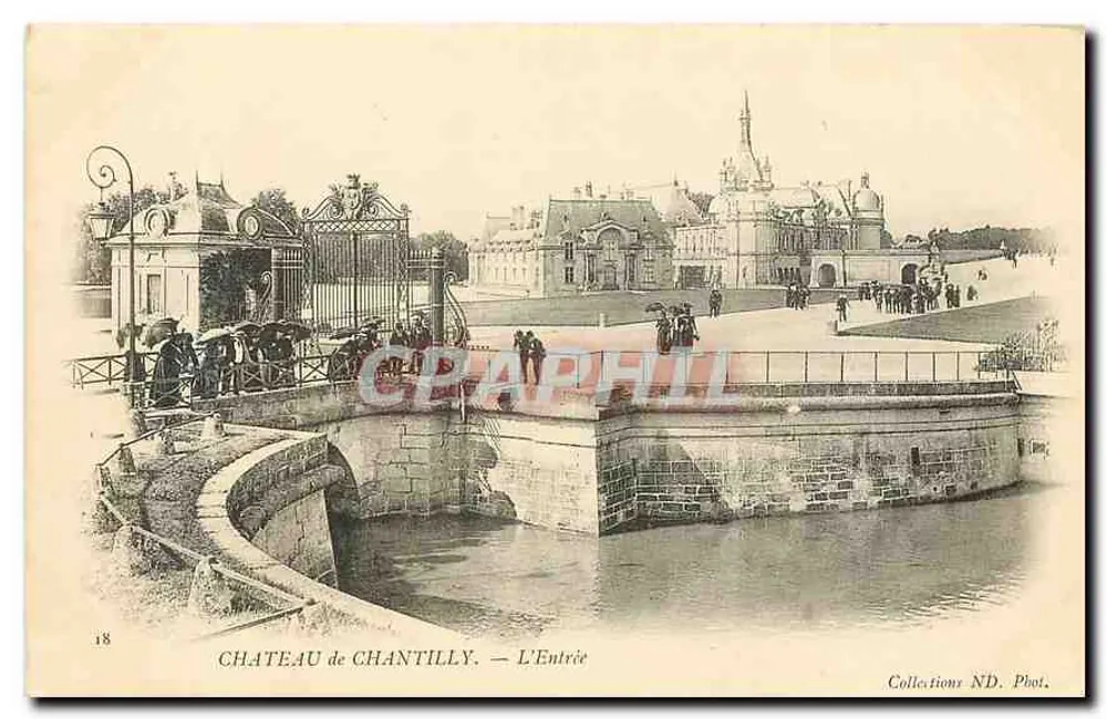 Castelo de Chantilly — A Entrada — Coleção ND. Fot. - Frente