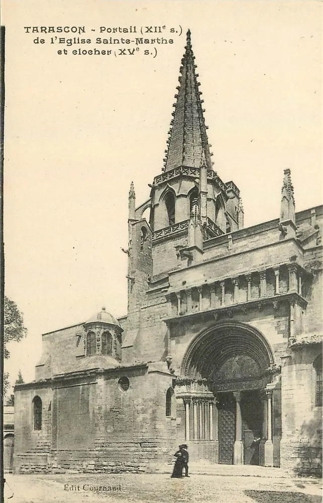 Tarascon - Portal (12. Jahrhundert) der Kirche Sainte-Marthe und Turm (15. Jahrhundert) — Conzenand Edition - Vorderseite