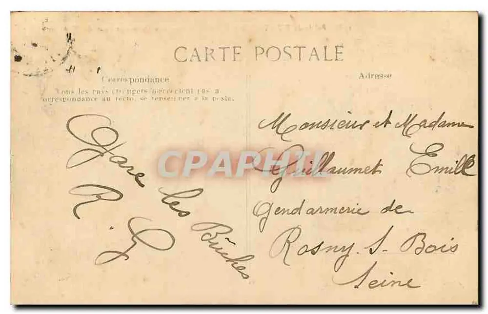 Palais de FONTAINEBLEAU — Étang aux Carpes et cour des Fontaines — n°178 - Verso
