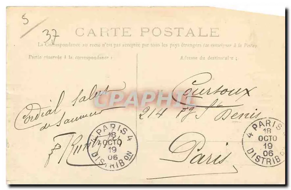 Saumur — Castelo-Forte — editor desconhecido, n°7 - Verso