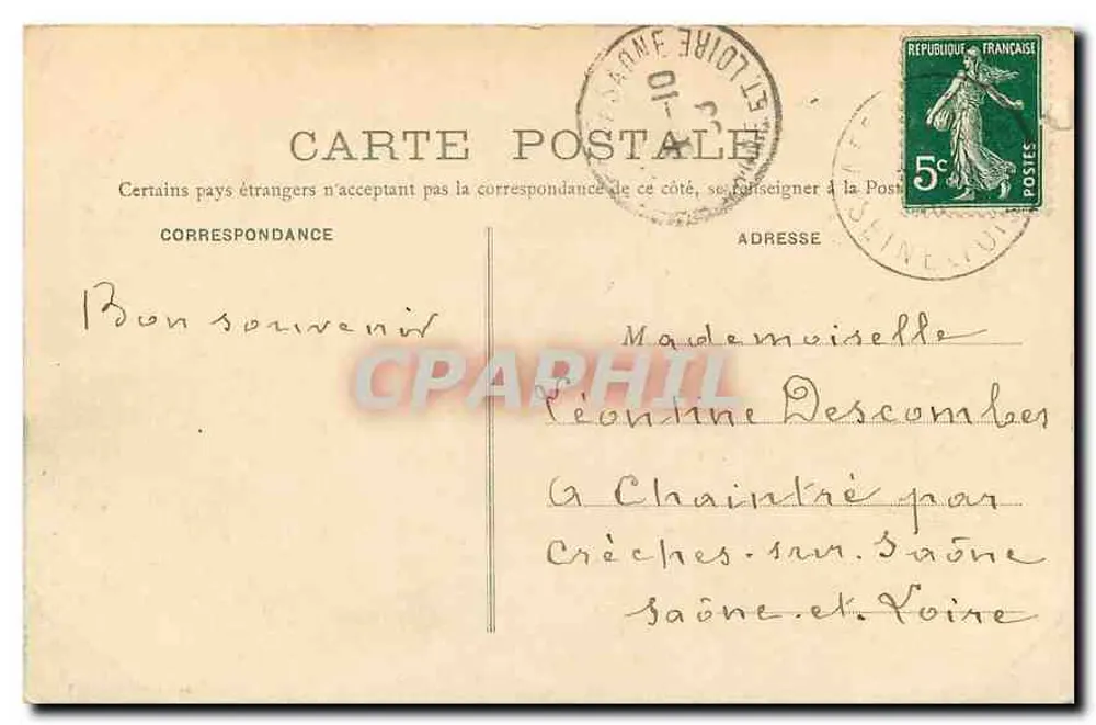 La Ferté-Alais — Castelo Carnot — Editor Blain, La Ferté-Alais - Verso