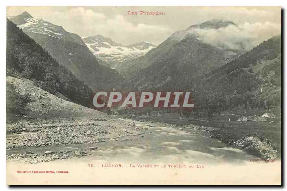 Les Pyrénées - La Vallée et le Torrent du Lys - Phototype Labouché frères, Toulouse, n°79 - Recto