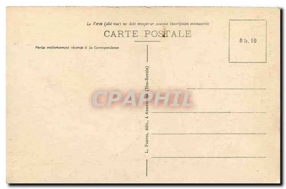 Vallorcine (Haute-Savoie) — Torrent de l'Eau Noire — L. Fauraz, Verlag - Rückseite