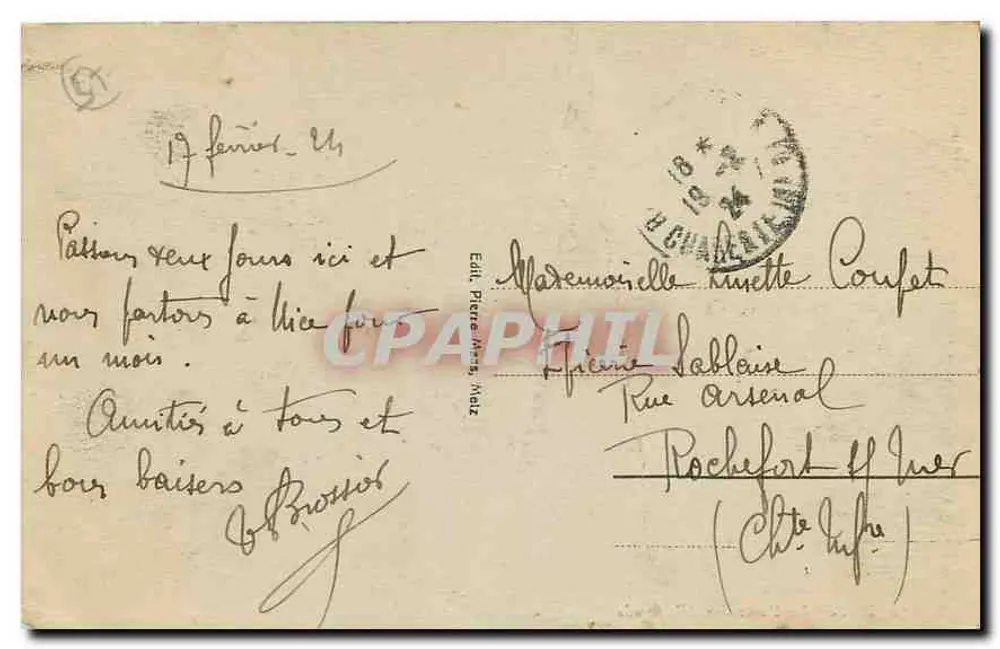 Metz - La Porte des Allemands — éditeur Pierre Metz, n°61 - Verso