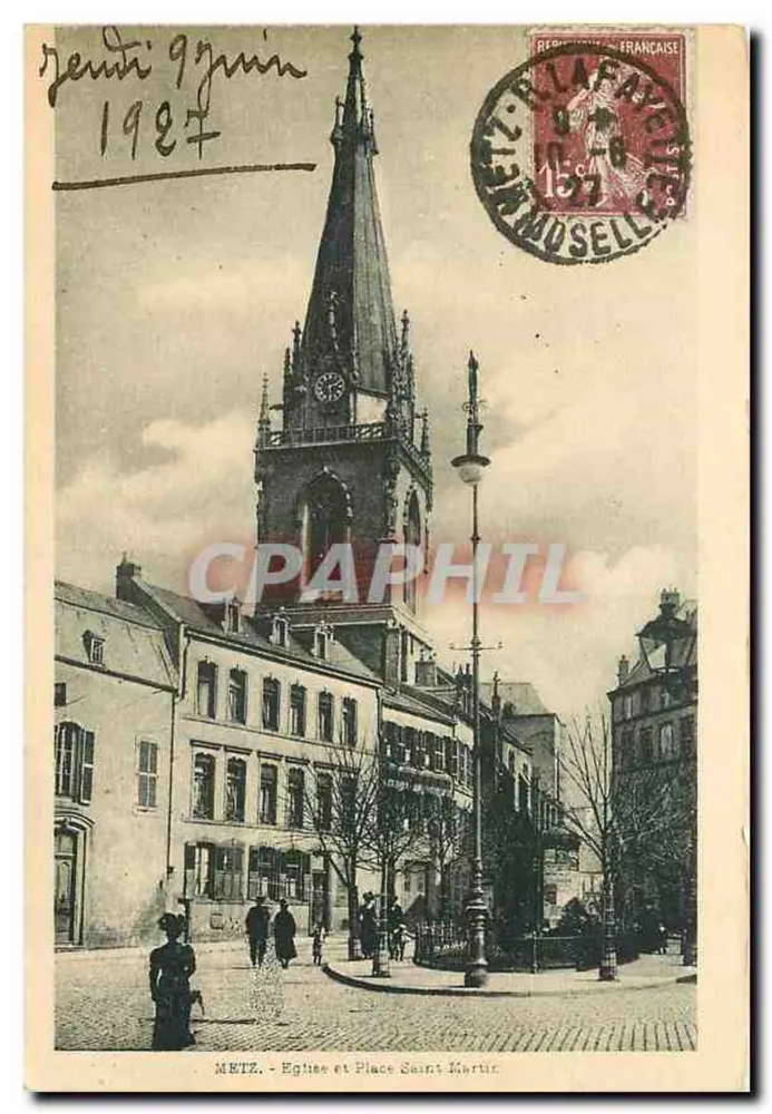 Metz - Église et Place Saint-Martin — édition Paris - Recto