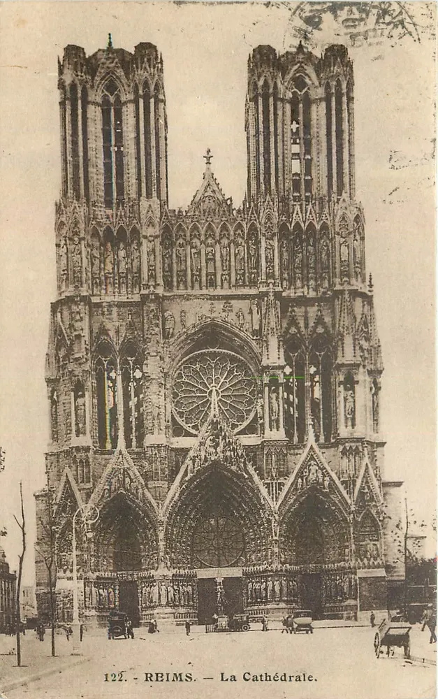 Reims — A Catedral — A. Quentin, editor, n° 122 - Frente
