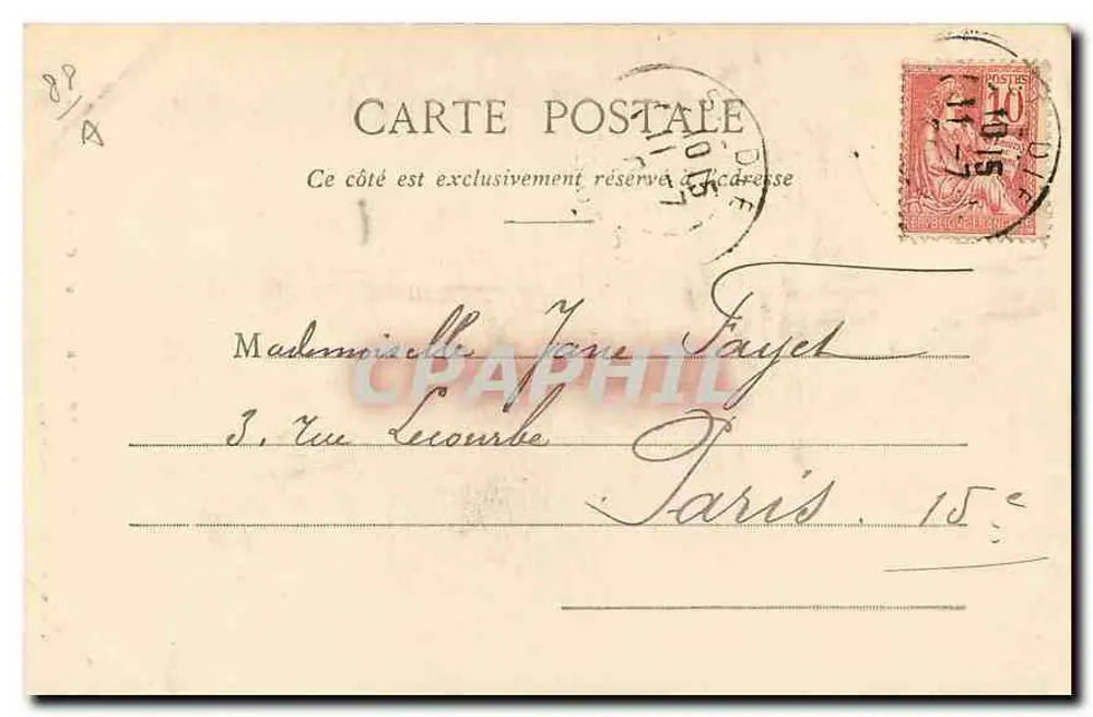 Gérardmer - O Salto das Cubas — imp Ad. Welick, Saint-Dié (Depositado) N° 1923 - Verso