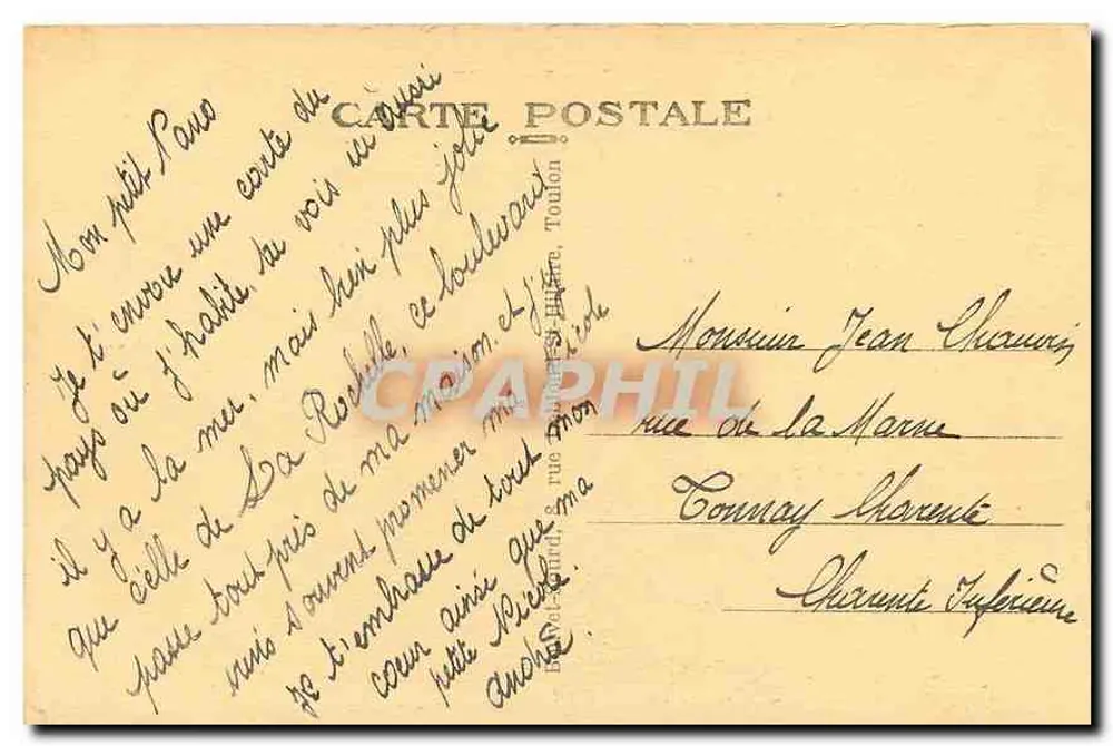 Toulon-Mourillon — Boulevard du Littoral — Edit. B. S. n° 56 - Verso