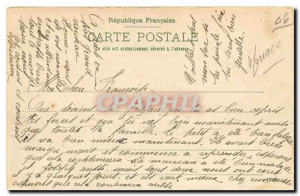 Monte-Carlo — O Casino — H.G. & Co., Zürich. No. 6187. - Verso
