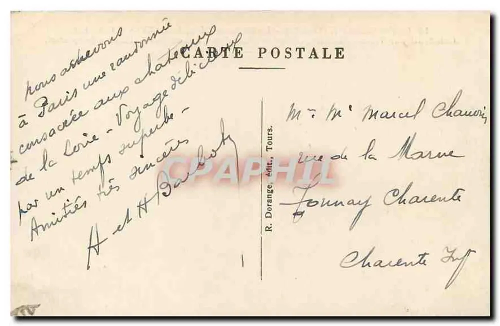 Chenonceaux — Le Château (Mon. hist., XV° s.), Côté Est — R. D. - Verso