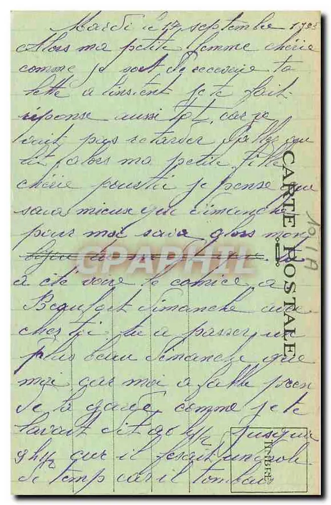 Mailly-le-Camp — Saluto ornato con tagli paesaggistici — A. Nieps, editore - Verso