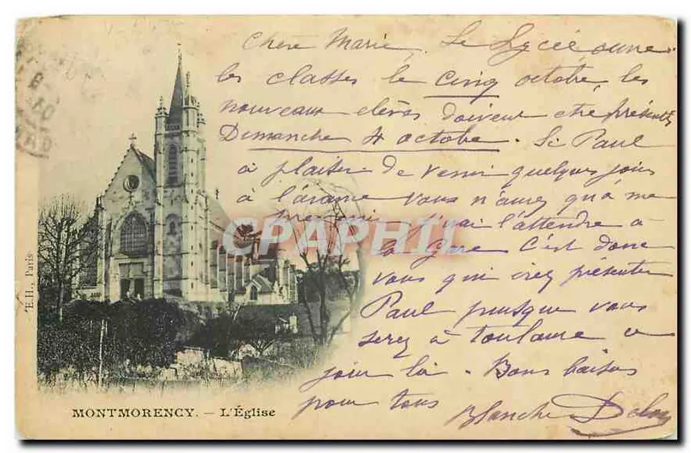 Montmorency — A Igreja — E.H. Paris, número de série não visível - Frente