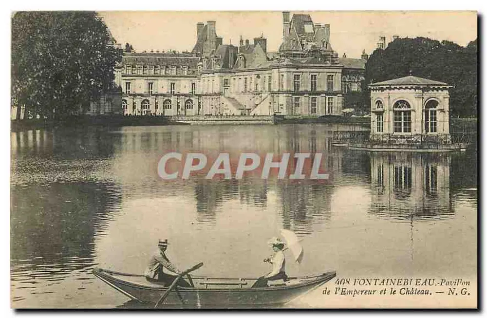 Fontainebleau - Pavillon des Kaisers und das Schloss — N.G. n°408 - Vorderseite