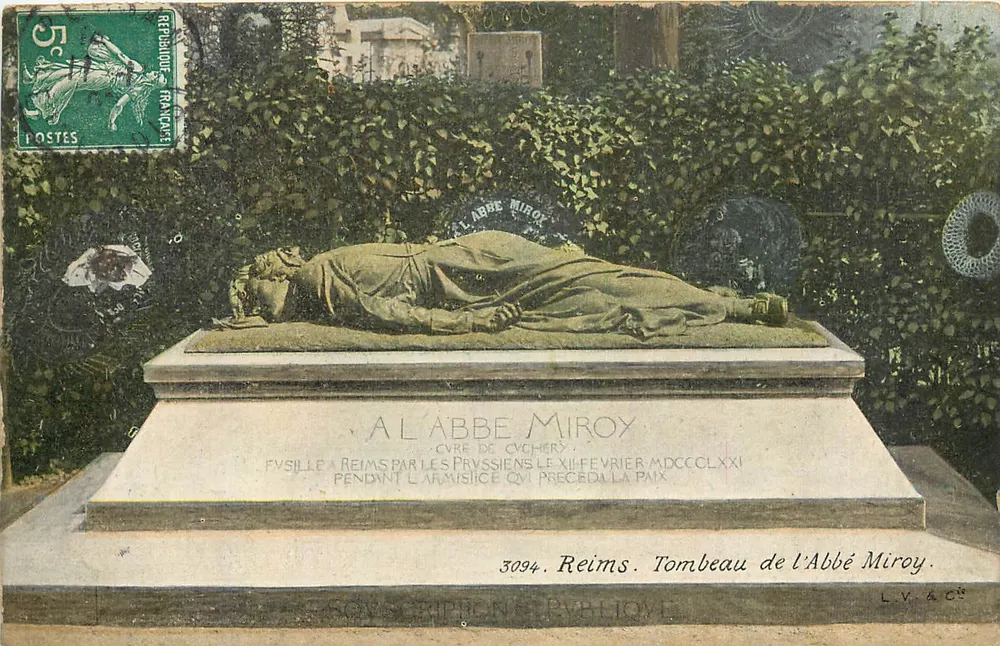 Grób Abba Miroy — Reims — Wydawca L.V. & Cie, nr 3094 - Awers