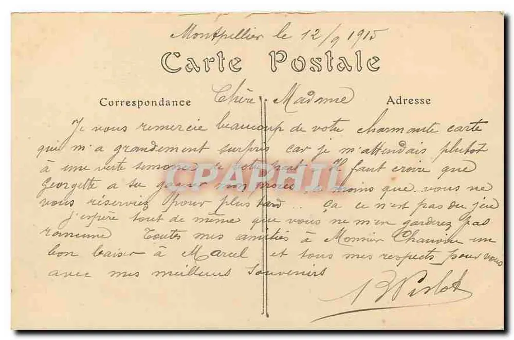 Montpellier — O Jardim do Peyrou — ND. Fot. - Verso