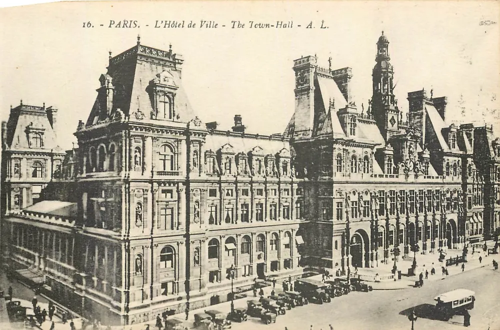 Paris - O Hotel de Ville - The Town-Hall - A. L. - Frente