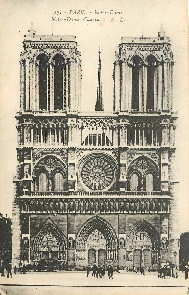 Paris - Igreja de Notre-Dame — A. L. - Frente