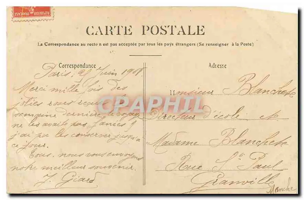 Paris — Luxembourg-Garten — Avenue de l'Observatoire — Verlag: M. Léon, Paris - Rückseite
