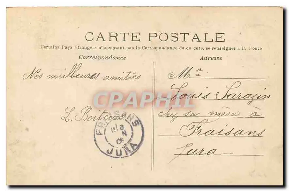 Paris - Buttes Chaumont, le Pont suspendu — J.H. n°203 - Verso