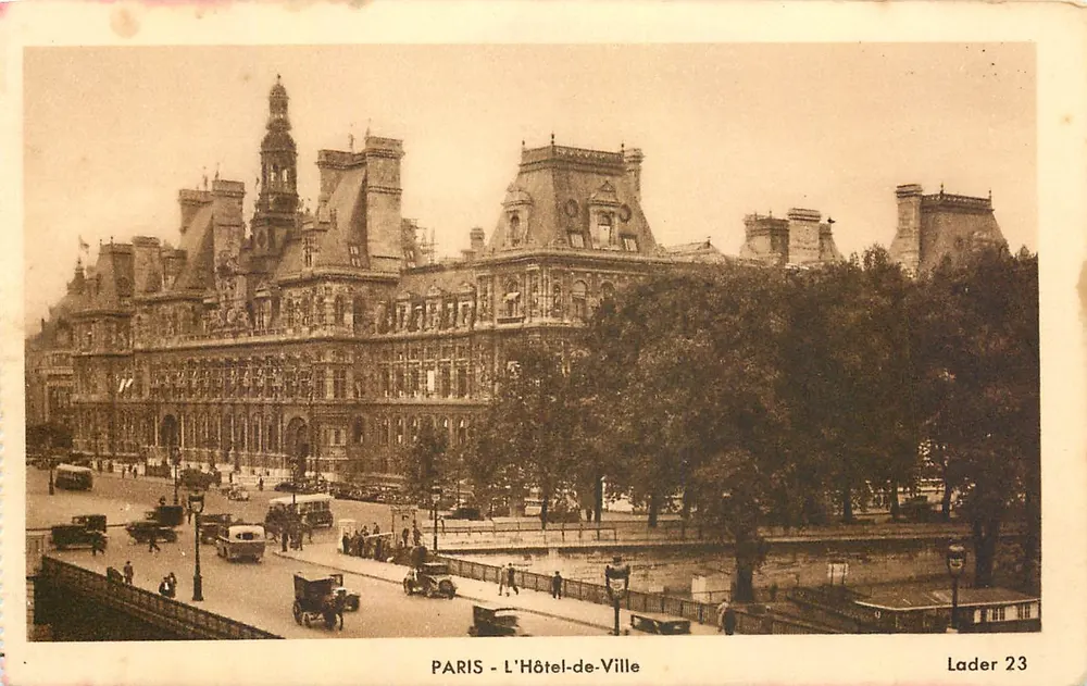 PARIS - O Hôtel-de-Ville — vista panorâmica — Lader 23 - Frente