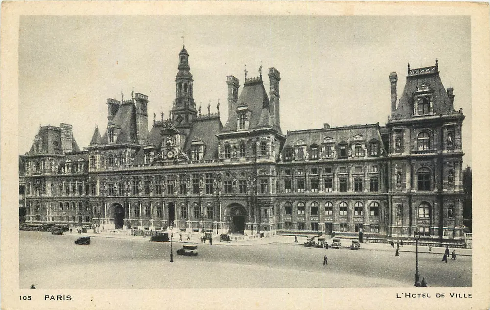 Paris — O Hôtel de Ville — editor Paris, n° 105 - Frente