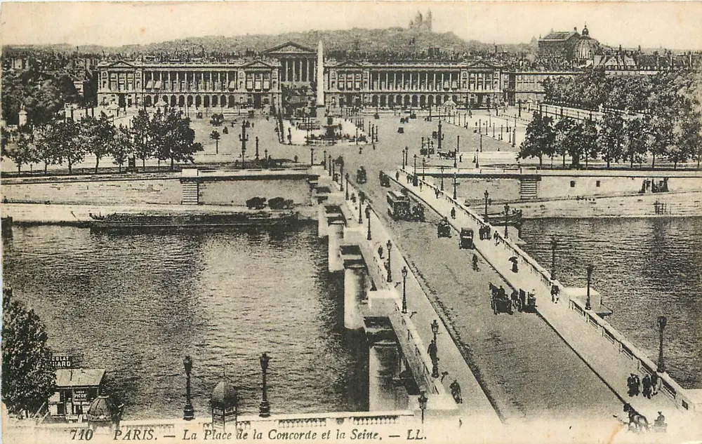 Paris — La Place de la Concorde et la Seine — Cola Lard, n° 710 - Recto