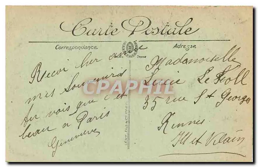 Paris — La Place de la Concorde et la Seine — Cola Lard, n° 710 - Verso