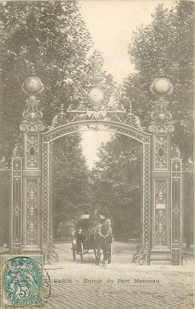 Paris - Entrada do Parc Monceau — editor não identificado, n° de série 3 - Frente